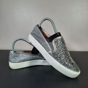 INC. International Concepts Sz7M Sammee2 Women's Silver Slip On Shoes